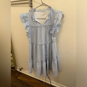 Andree by Unit women Lined Striped Babydoll dress women size S EUC flawless